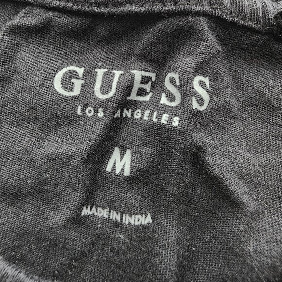 GUESS Black Skull Shirt with Rhinestone Studded Details Top Blouse - Picture 6 of 8